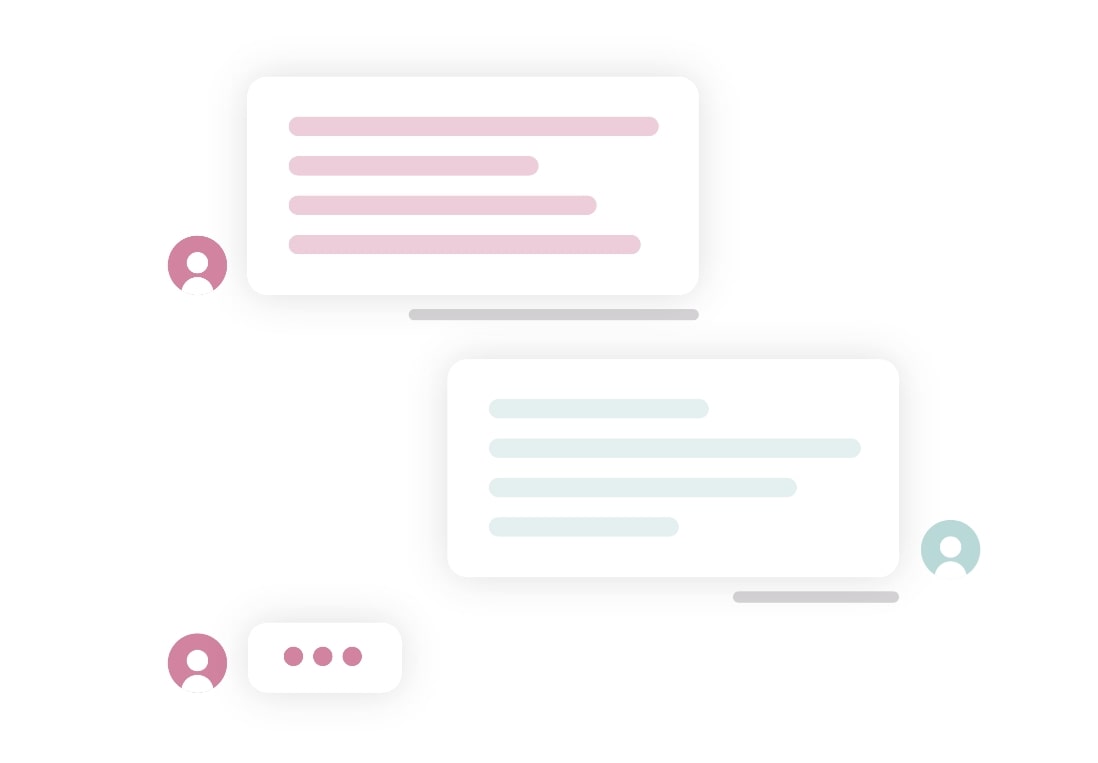 Textes personnalisés Bulles de discussion