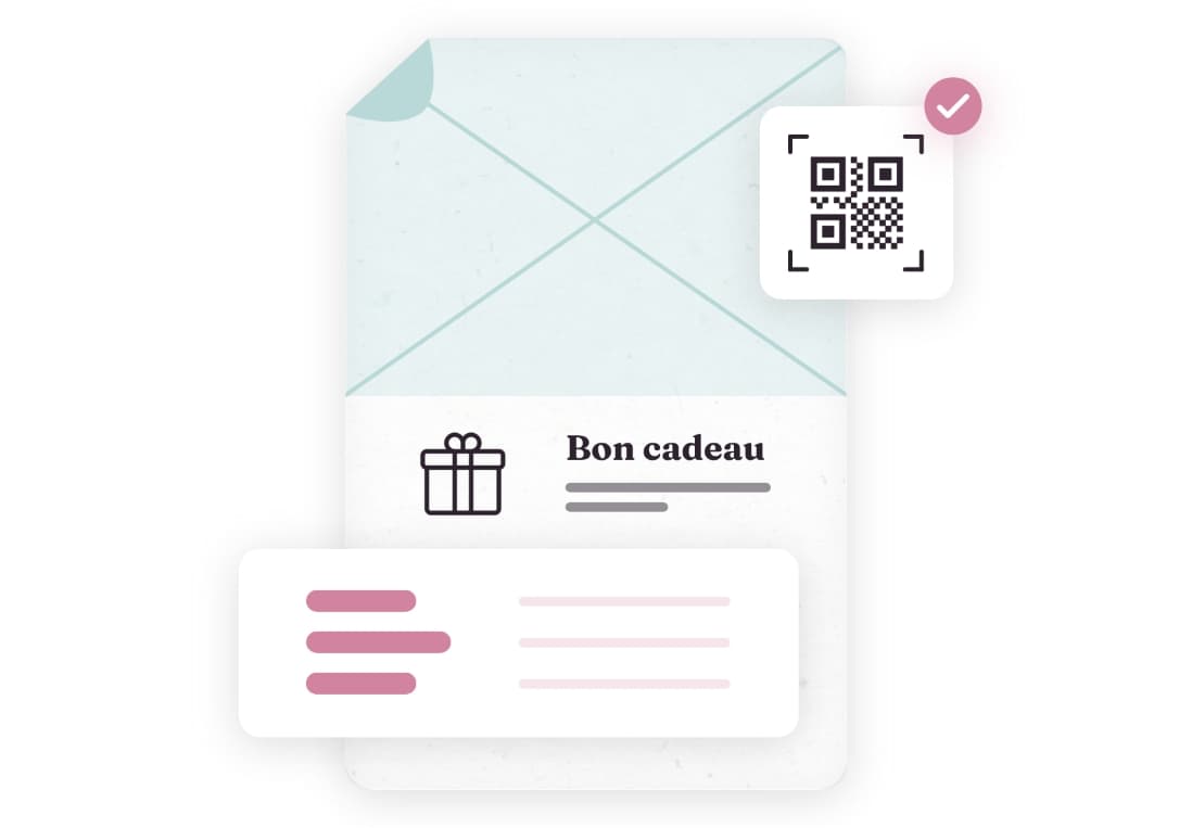 Vendre des bons cadeaux Bon cadeau avec QR code